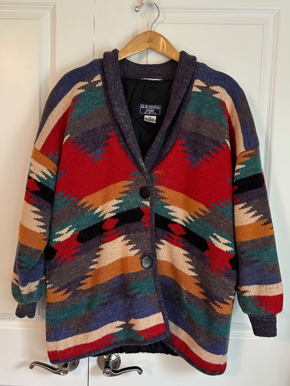 Vintage Burlington CFW Collection Southwestern bohemian oversized jacket